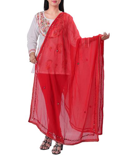 Mirror work dupatta - 15620176 - Very Small Image - 1