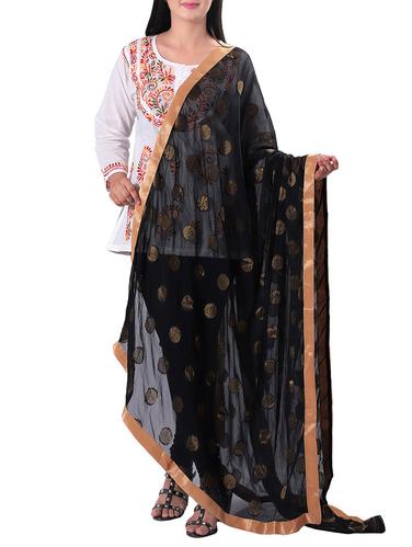 Self-design dupatta - 15620184 - Very Small Image - 1