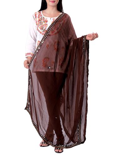Mirror work dupatta - 15620186 - Very Small Image - 1