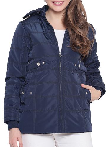 fur detail hooded neck parka jacket - 15620193 - Very Small Image - 1