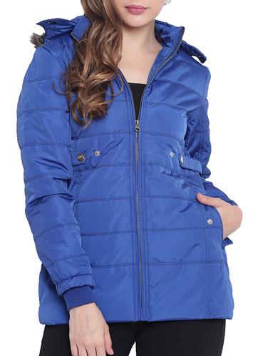 fur detail hooded neck parka jacket - 15620194 - Very Small Image - 1