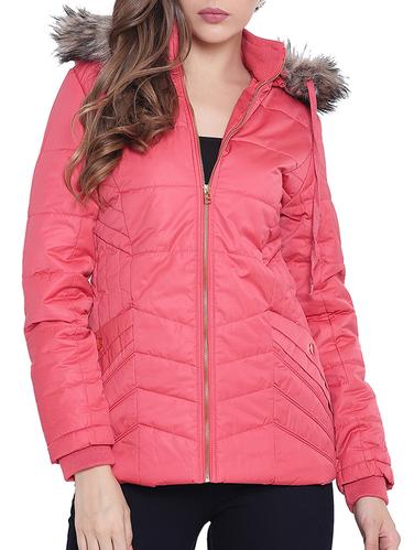 fur detail hooded neck parka jacket - 15620200 - Very Small Image - 1