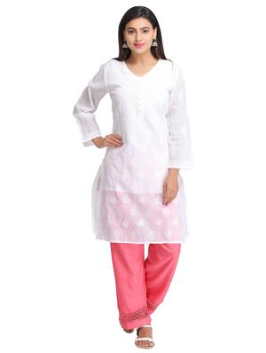 Chikankari straight kurta - 15620241 - Standard Image - 1