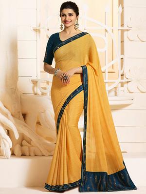 embellished lace border saree with blouse - 15620268 - Standard Image - 1