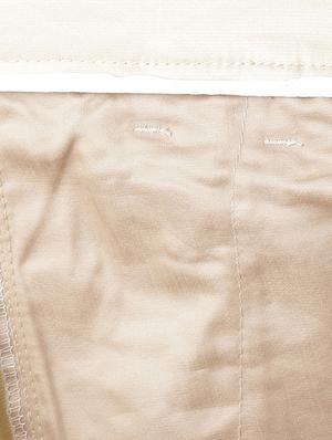 beige cotton blend flat front formal trouser - 15620487 - Standard Image - 6