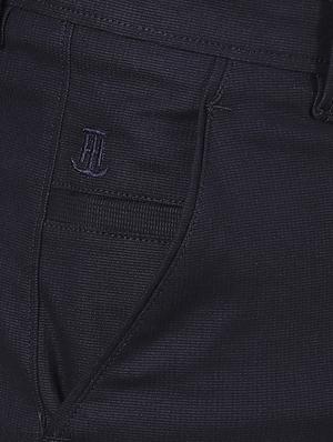 blue cotton blend flat front formal trouser - 15620490 - Standard Image - 4