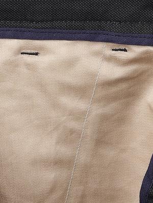 blue cotton blend flat front formal trouser - 15620490 - Standard Image - 5