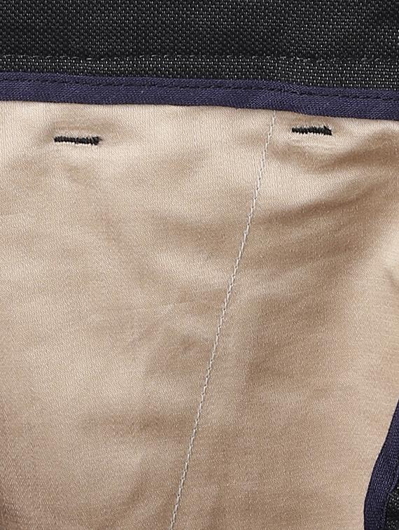 blue cotton blend flat front formal trouser - 15620490 - Zoom Image - 5