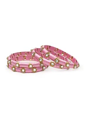 pink brass bangle - 15620503 - Standard Image - 1