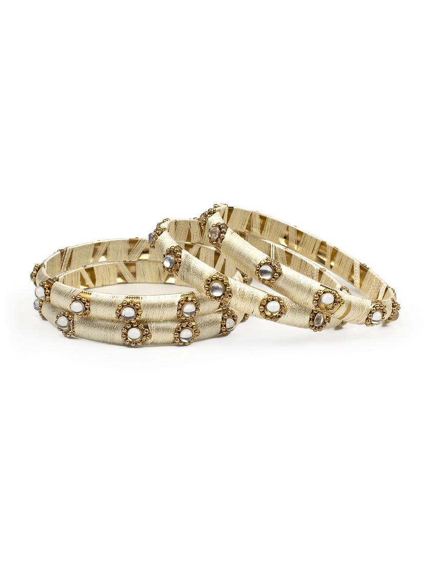 beige brass bangle - 15620511 - Zoom Image - 1