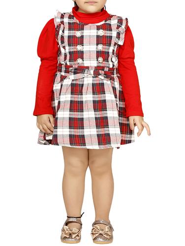 red cotton frock - 15620591 - Very Small Image - 1