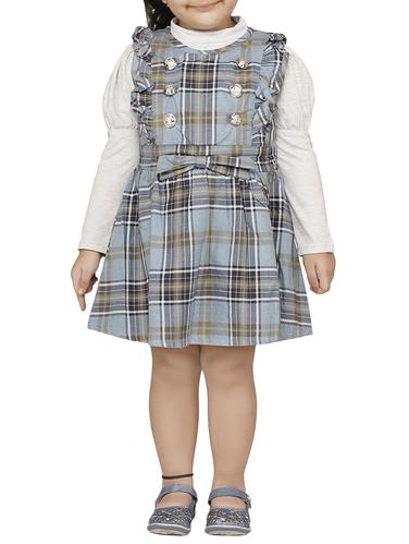 blue cotton frock - 15620592 - Very Small Image - 1