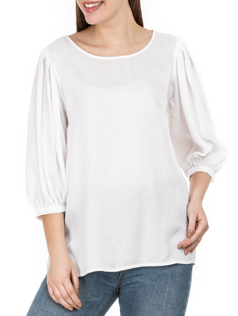 pleat detail sleeve top - 15620627 - Zoom Image - 1
