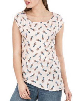 pineapple print asymmetric top - 15620628 - Standard Image - 1