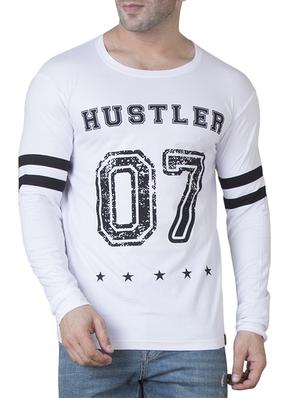 white cotton front print t-shirt - 15620652 - Standard Image - 1