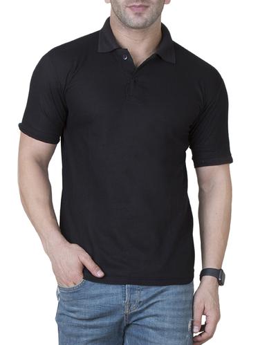 black cotton polo t-shirt - 15620664 - Very Small Image - 1