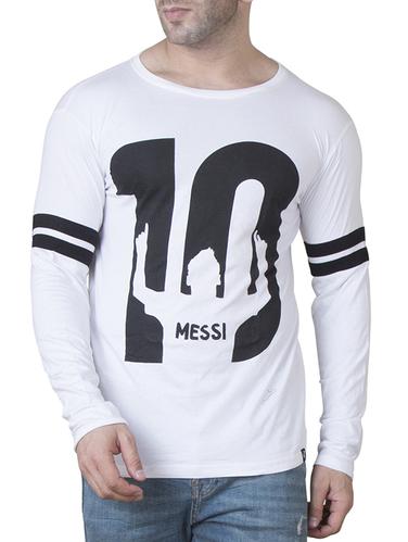 white cotton chest print t-shirt - 15620666 - Very Small Image - 1