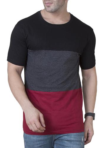 multi colored cotton color block t-shirt - 15620679 - Very Small Image - 1