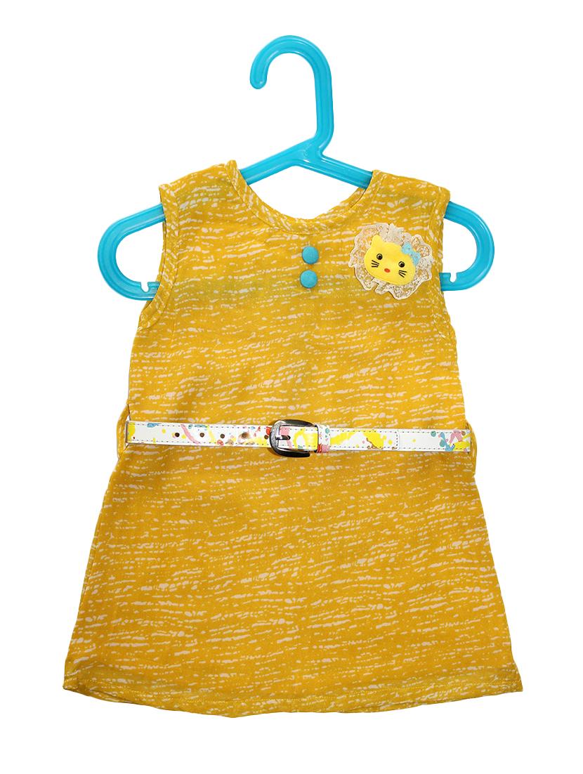 yellow georgette frock - 15620721 - Zoom Image - 1