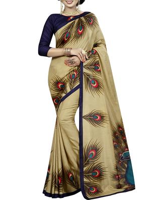 graphic printed saree with blouse - 15620722 - Standard Image - 1