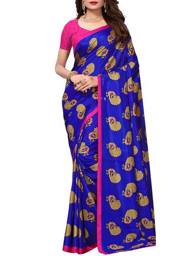 conversational printed saree with blouse - 15620723 - Very Small Image - 1