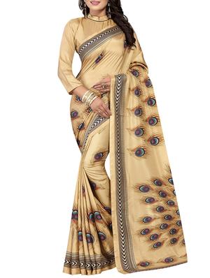 graphic printed saree with blouse - 15620727 - Standard Image - 1
