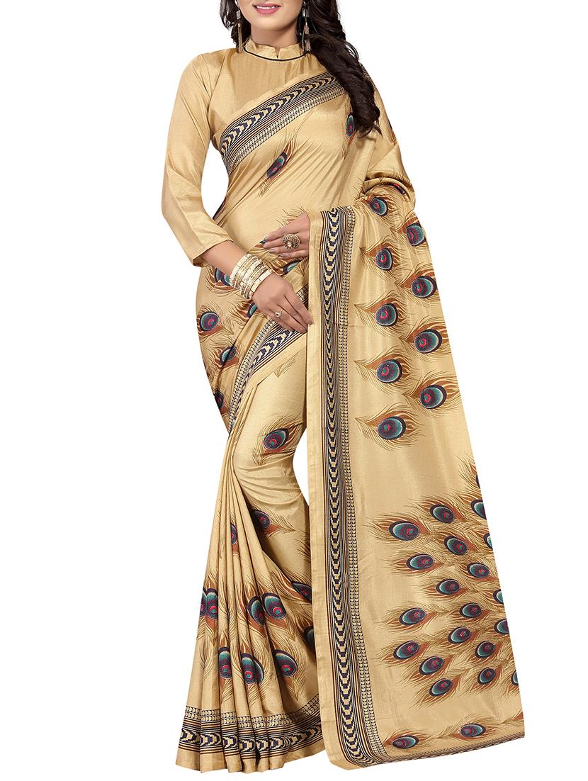 graphic printed saree with blouse - 15620727 - Zoom Image - 1
