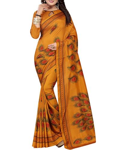 graphic printed saree with blouse - 15620728 - Very Small Image - 1