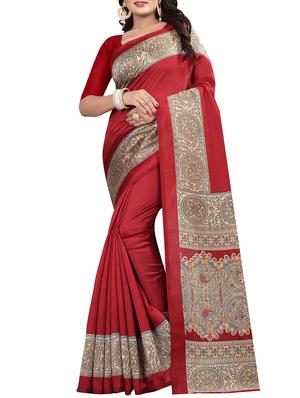madhubani printed border saree with blouse - 15620783 - Standard Image - 1