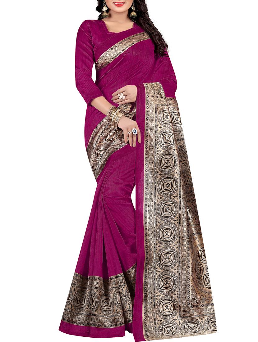warli printed border saree with blouse - 15620807 - Zoom Image - 1