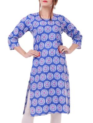 Printed straight kurta - 15620810 - Standard Image - 1