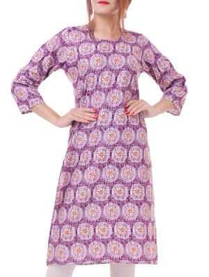 Printed straight kurta - 15620812 - Standard Image - 1