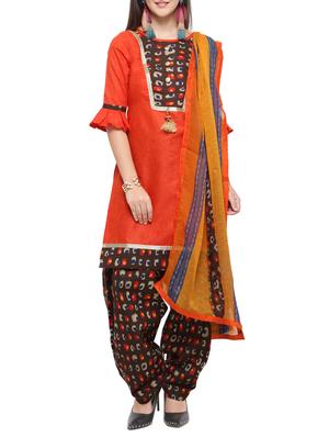 Printed unstitched salwar suit - 15620819 - Standard Image - 1