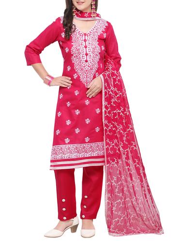 Embroidered unstitched pant suit - 15620832 - Very Small Image - 1
