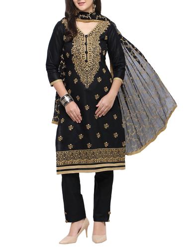 Embroidered unstitched pant suit - 15620834 - Very Small Image - 1