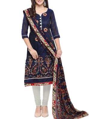 Embroidered unstitched pant suit - 15620838 - Standard Image - 1