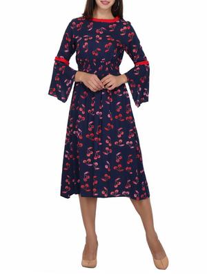 smocked waist frill detail dress - 15620840 - Standard Image - 1