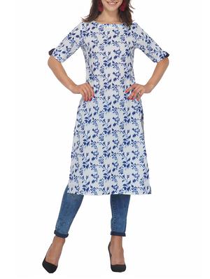Printed straight kurta with tassels - 15620847 - Standard Image - 1