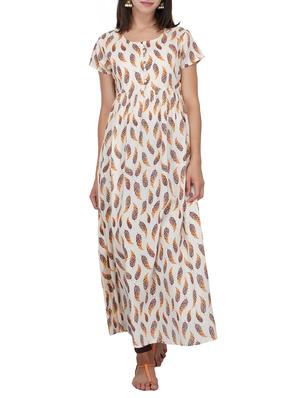 Flared printed draw code kurta - 15620853 - Standard Image - 1