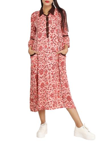 Rose Printed empire line dress - 15620856 - Very Small Image - 1