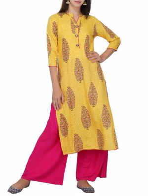 Printed straight kurta - 15620865 - Standard Image - 1