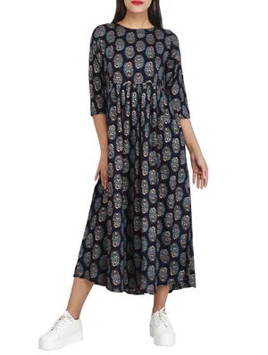 button up back gathered waist dress - 15620867 - Standard Image - 1