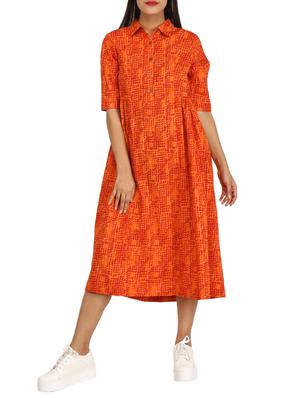 button detail gathered waist dress - 15620868 - Standard Image - 1