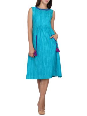 tassel detail pocket a-line dress - 15620870 - Standard Image - 1