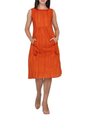 tassel detail pocket a-line dress - 15620872 - Standard Image - 1