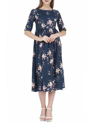 gathered waist floral dress - 15620878 - Standard Image - 1