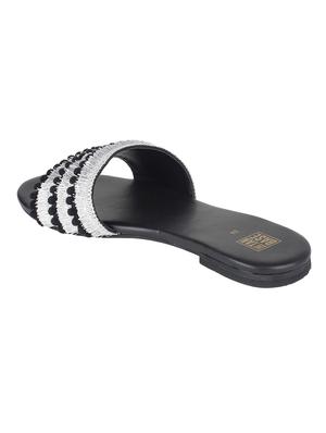 black slip on sandals - 15620885 - Standard Image - 2