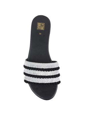 black slip on sandals - 15620885 - Standard Image - 3