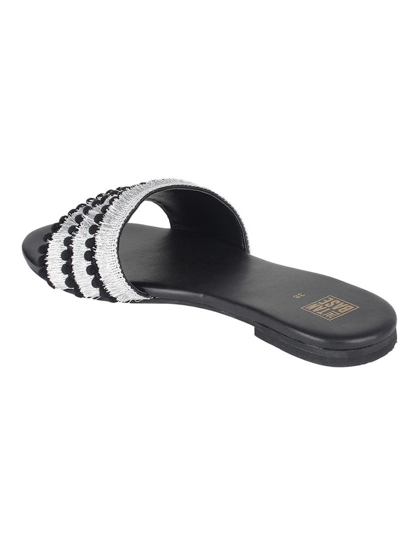 black slip on sandals - 15620885 - Zoom Image - 2