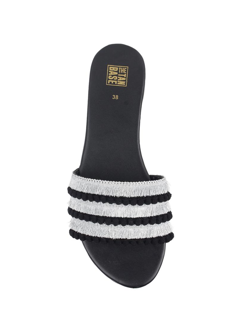 black slip on sandals - 15620885 - Zoom Image - 3